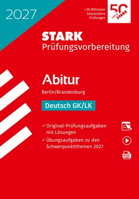 Produktbild von STARK Deutsch - Abitur 2027 Berlin/Brandenburg - Prüfungsvorbereitung