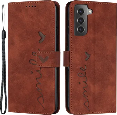 Produktbild von Samsung Galaxy S21 Hülle - Coverup Smile Klapphülle - Braun