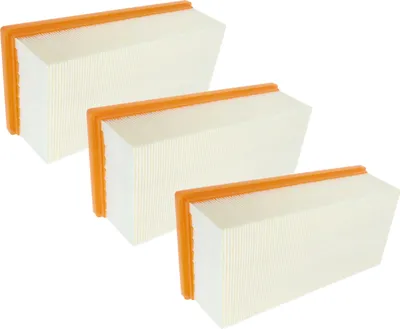 Produktbild von vhbw 3x Flachfaltenfilter Ersatz für Kärcher 6.904-284.0 für Industriestaubsauger Nass-/Trockensauger Staubsauger