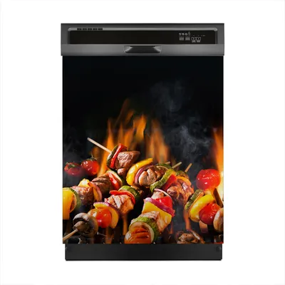 Produktbild von Aufkleber sticker 60x70 cm Dekorative folie Spülmaschine - Fleischspieße vom Grill