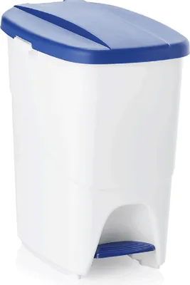Immagine prodotto di Cestino a pedale con coperchio blu, 25 litri