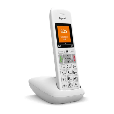 Obrázok produktu pre Gigaset E390, Analógový / DECT telefón, Bezdrôtový handset, Hlasitý odposluch, 200 položky, ID volajúceho, Biela