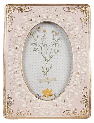 Immagine prodotto di Cornice per foto Clayre & Eef 10x15 cm in poliresina rosa
