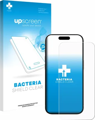 Produktbild von upscreen Schutzfolie für Apple iPhone 15 / 15 Pro Displayschutz Displayschutzfolie Folie Klar antibakteriell