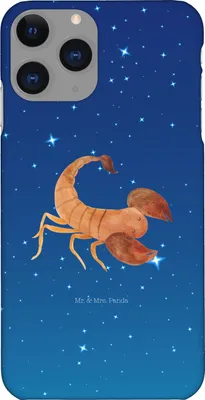 Produktbild von Mr. & Mrs. Panda Iphone 11 Pro Handyhülle Sternzeichen Skorpion Classic - Sternenhimmel Blau - Geschenk, Geburtstag Oktober, Skorpione, Premium Kunststoff, Handy Case