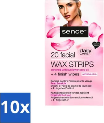 Produktbild von Sence - Wachsstreifen - Gesicht - 20 Wachsstreifen - Vorteilspack - 10 Stücke