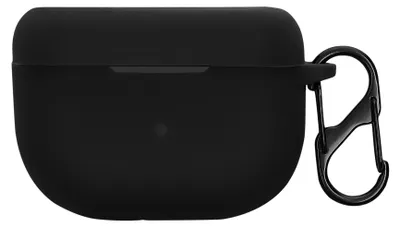 Produktbild von kwmobile Schutzhülle für Jabra Elite 10 / E10 Hülle - TPU Silikon Case für Kopfhörer Ladecase - stoßfestes Cover mit Karabiner - Schwarz