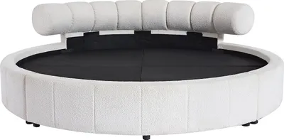 Produktbild von Rundes Bett 220 x 220 cm - Bukla - Weiß - ROGILA