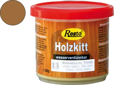 Produktbild von Resto Holzkitt ReparaturpasteSpachtelmasse lackierbar Nussbaum mittel 200g