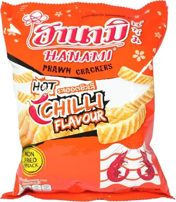 Produktbild von Hanami Garnelen Cracker Hot Chilli scharf 52g