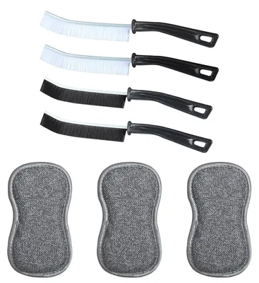 Fugenbürsten-Set 4 Stück + 3 Schwämme, 23,5 cm