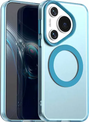 Produktbild von Magnetisch Hülle für Huawei Pura 70 Pro / Pura 70 Pro+, Schlank Durchscheinend Matt Stoßfest Handyhülle Blau
