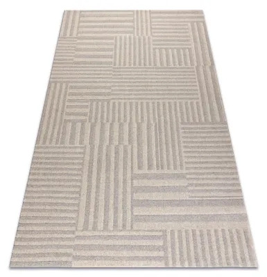 Produktbild von Wollteppich TEXTURA 488.10.LA111 OSTA - Linien, geometrisch strukturell grau / beige beige 200x300 cm