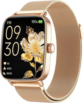 Image de Montres connectées pour femmes et hommes avec fonction téléphone, écran 1,85 pouces, plus de 100 modes sportifs, tracker d'activité avec moniteur de fréquence cardiaque/SpO2/sommeil et podomètre, étanche IP68
