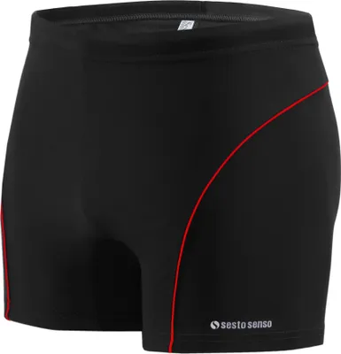 Produktbild von Sesto Senso Herren Badehose Sportlich wasserdicht zum Schwimmen enganliegende Bademode Größe M Schwarz
