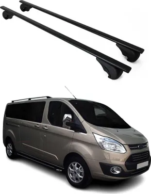 Produktbild von Dachträger Grundtäger für Ford Tourneo Custom 2012-2023 75kg Metall Schwarz 2x
