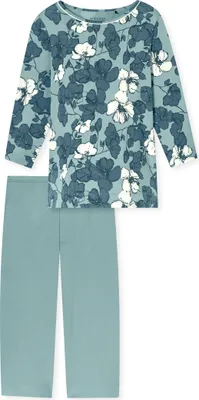Produktbild von Schiesser Damen Schlafanzug 3/4-lang – Baumwolle, Blumenprint, Comfort Nightwear, 181236-709