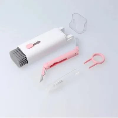 Immagine prodotto di 7 in 1 set di strumenti di pulizia multifunzionali per tastiera, cuffie, telefono Rosa