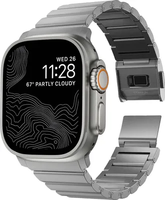 Obrázok produktu pre Náramok pre Apple Watch 49/46/45/44 mm, Nomad Titanium Band, strieborný