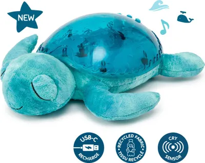 Obrázok produktu pre Cloud b® Tranquil Turtle™ - Nočné svetielko s melódiou, Korytnačka, modrá, 0m+