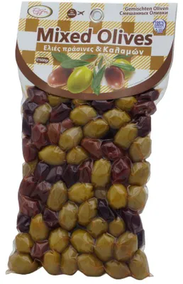 Produktbild von ELLIE 14670 Olivenmix Grün/Schwarz 500g vakuumverpackt von Kreta