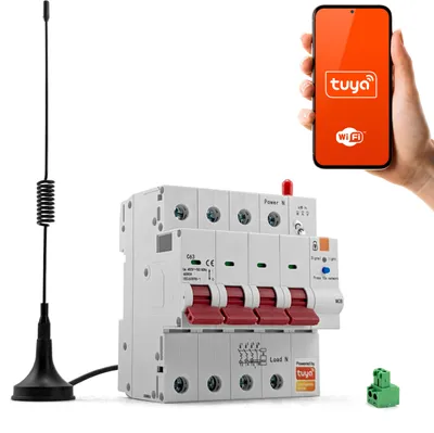Produktbild von 3 Phasen-Sicherung WiFi-Leistungsschalter 4P Tuya 63A 6KV Energie-Messantenne