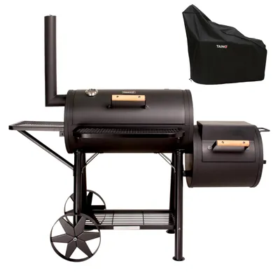 Produktbild von TAINO YUMA Smoker 90kg Set mit Abdeckhaube Holzkohle-Grill BBQ Räucherofen