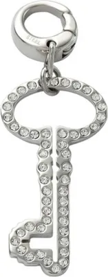 Produktbild von Fossil Charm JF00030040 Damen Charms Edelstahl Glasstein weiß
