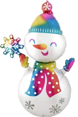 Productafbeelding van Sneeuwman folieballon 78 x 139 cm