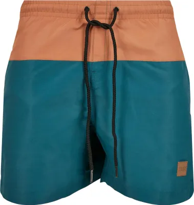 Produktbild von Urban Classics - BLOCK Swim Badeshorts teal toffee - 3XL