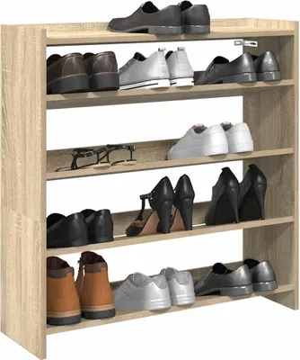 Produktbild von Möbel Schuhregal Sonoma-Eiche 80x25x81 cm Holzwerkstoff - Schuhregale &20269