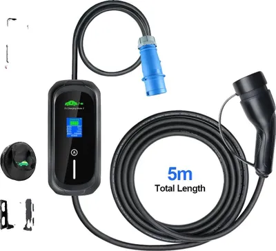 Image de Chargeur mobile EV, puissance 7,2 kW, compatible avec les véhicules de type 2, APP-7.2KW-5M, TYPE2