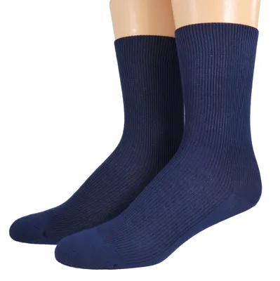 Produktbild von Herren Socken aus Bio Baumwolle 1:1 Rippe Marine Größe 44-45