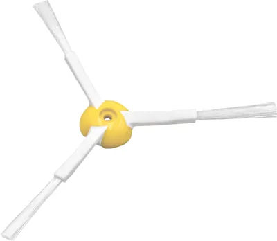 Produktbild von vhbw Seitenbürste kompatibel mit Xiaomi Mi Roborock S55, S51, S50 Saugroboter - weiß / gelb, 3-armig