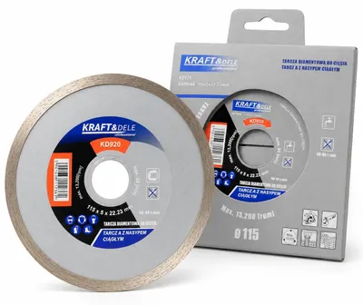 Immagine prodotto di Kraft&Dele KD920 disco diamantato per il taglio del calcestruzzo 115x5x22,23 mm