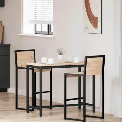 Produktbild von "Schlussverkauf" Tisch 1 PC  - Modernen Stil - Esszimmertisch - Natur 100x50x77 cm Ingenieure Holz und Stahl  C9713