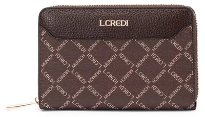Productafbeelding van L.CREDI portemonnee Filiberta Zip Around Wallet Chocolate donkerbruin