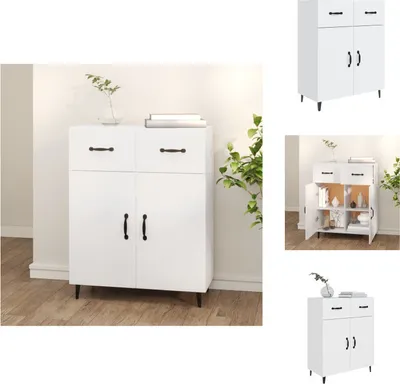 Image de vidaXL Sideboard Blanc 69,5x34x90 cm Bois composite - Sideboards