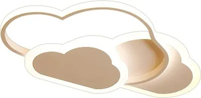 A cloud-shaped ceiling light fixture.