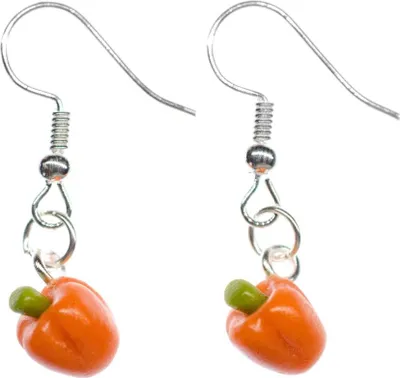 Produktbild von Paprika Ohrringe Miniblings Hänger Gemüse Paprikaschote Küche Kochen Orange