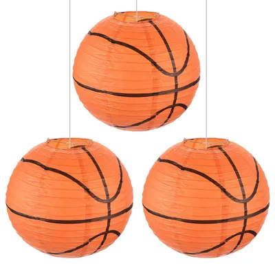 Runde Papierlaternen, 20 cm, orange, 3 Stück, für Partys und Feste
