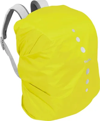 Produktbild von Playshoes Regenhülle, Regenschutz, Regenhaube für Schulranzen und Rucksäcke, Signalfarbe Neongelb S