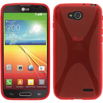 Produktbild von PhoneNatic Case kompatibel mit LG L90 - rot Silikon Hülle X-Style + 2 Schutzfolien