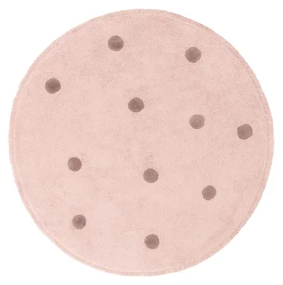 Zdjęcie produktu dla Okrągły Dywan do Pokoju Dziecięcego – Lou Dots Fioletowy
