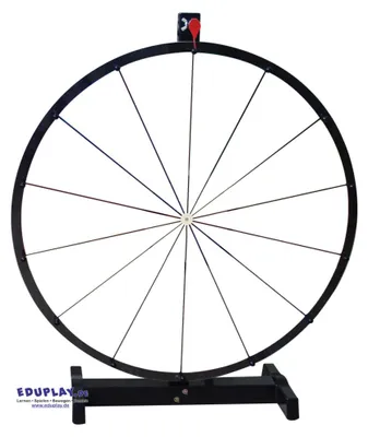 Zdjęcie produktu dla Koło Fortuny 60 cm, białe, w zestawie gąbka i marker do tablicy