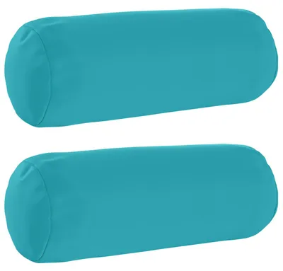 Obrázok produktu pre vidaXL Vankúšový poťah, 2 kusy, HEERLEN, tyrkysová farba, priemer 15 x 40 cm, materiál: polyester