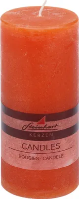 Produktbild von Stumpenkerze "Raureif" Dunkelorange 150/68 mm Steinhart Kerzen in RAL-Kerzen Güte Qualität
