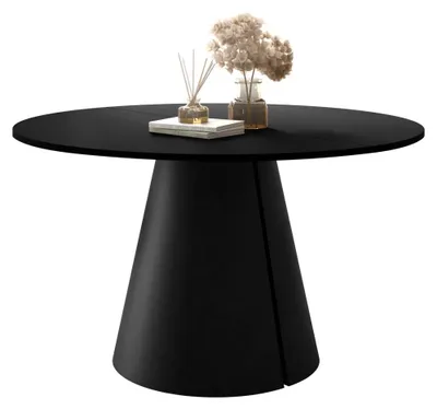 Produktbild von MIRJAN24 Tisch Calma 100, Esszimmer Tisch, Beine aus Stahl (Farbe: Schwarz / Schwarz)