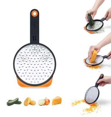 Produktbild von DREAMFARM | Küchenreibe, rund, grob, OGRATE, gelb,
