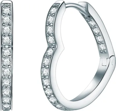 Produktbild von Rafaela Donata Creolen Herz Sterling Silber Zirkonia 50110042